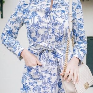 Tori Burch safari print cotton dress